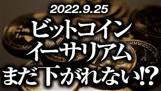 ビットコイン・イーサリアムまだ下がれない！？［2022/9/25］【仮想通貨・BTC・ETH・FX】※2倍速推奨