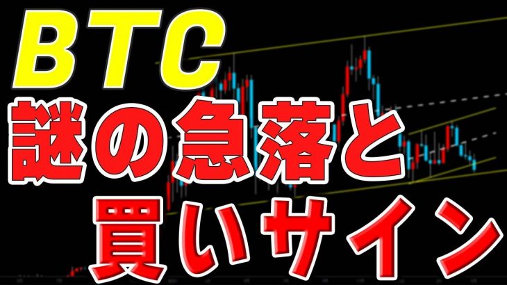 【仮想通貨ビットコイン】真夜中の急落の原因と4時間足にダイバージェンス発生