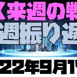 CPIショックでリスクオフ 今週の株為替仮想通貨振り返りと来週のFX戦略 2022年9月17日