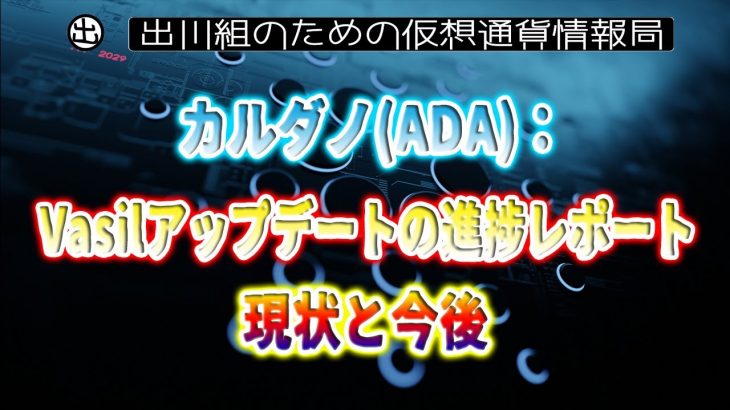 ［20220902］カルダノ：Vasilアップデートの進捗レポート、現状と今後【仮想通貨・暗号資産】