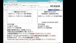 AI予想 ビットコイン・イーサリアムLive配信　2022・10・5