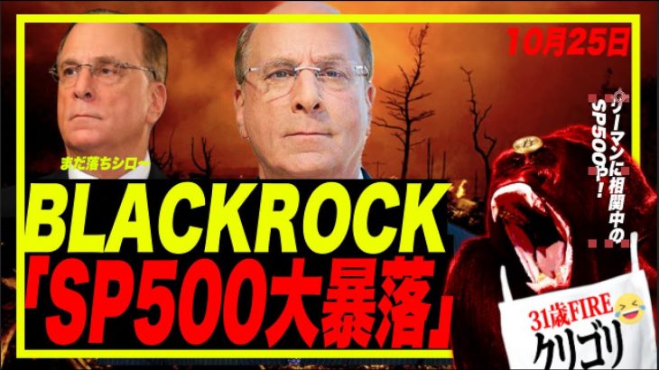 【SP500まだ暴落】世界＃１のBlackRockのAI「SP500まだ大暴落終わってない」