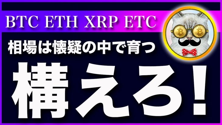 【買い場に備えて】ビットコイン・相場は悲観の中で生まれて、懐疑の中で育つ！【仮想通貨・戦略を先出しで毎日更新】