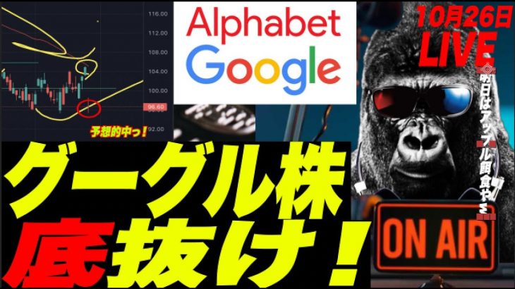 【 アルファベット株大暴落！】グーグル・マイクロソフト、窓開け暴落！明日はメタの決算発表！解散したメスゴリに再会してきたw
