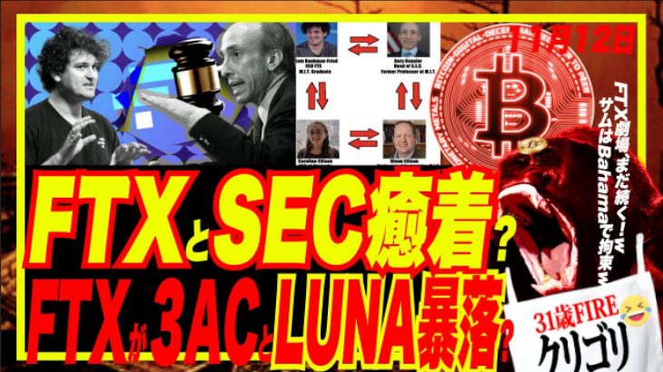 【FTXサムとSEC癒着証言！】FTX、Alameda、SECゲンズラー、３AC、LUNA暴落、BlockFi・Voyager救済の全貌が見えてきた？w サムはドバイ逃亡失敗でBahama拘束w