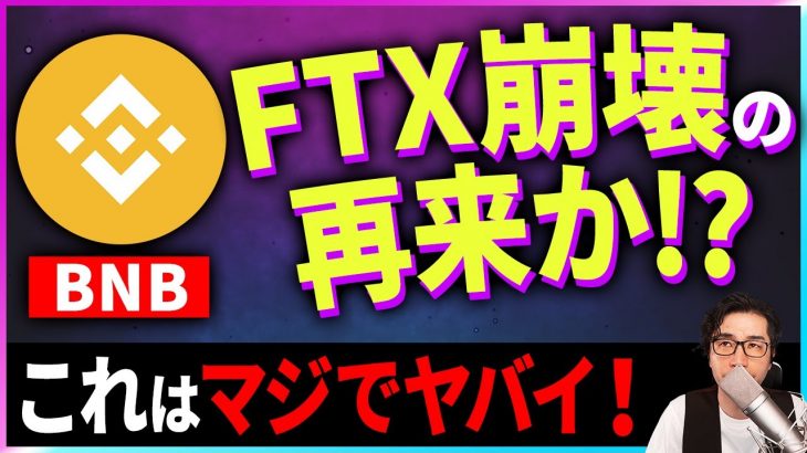 【暗号資産BNB】緊急提言。バイナンスショックが起きるかもしれません。【仮想通貨】【暗号通貨】【投資】【副業】【初心者】