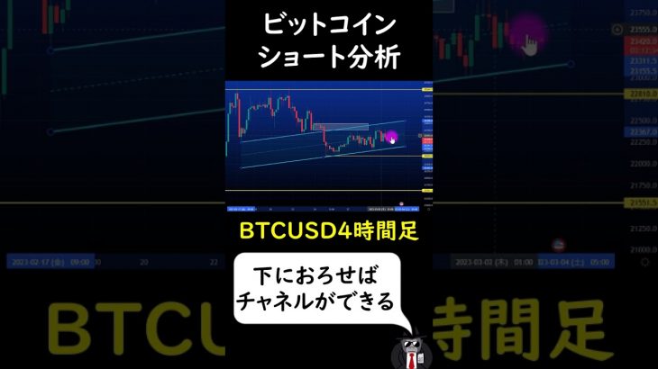 3月3日【リアルタイム】ビットコインショート分析 チャネル上抜けでの爆上げはあるのか？ #shorts #btc #暗号資産
