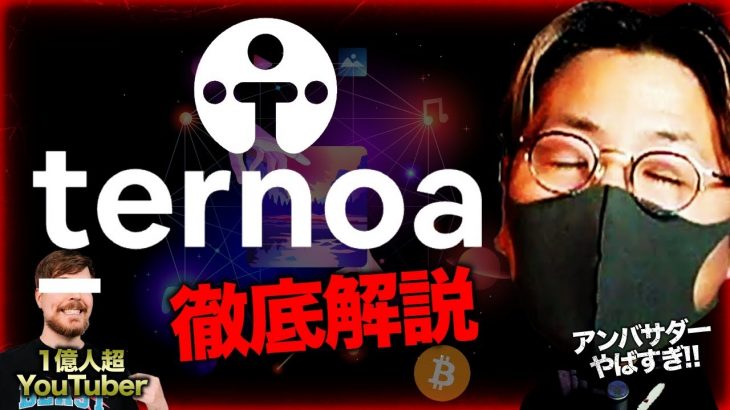 【NFTで世界変革】1億人超YouTuberがアンバサダーのTernoaとは？
