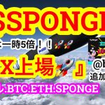 ビットコインが週明け下落‼️あと一つの支えラインはここ❤️‍🔥今日はあの方の登場です😑$SPONGEが取引所に上場Rush🚀まだミームバブルは道半ば⁉️【仮想通貨 BTC.ETH.SPONGE】