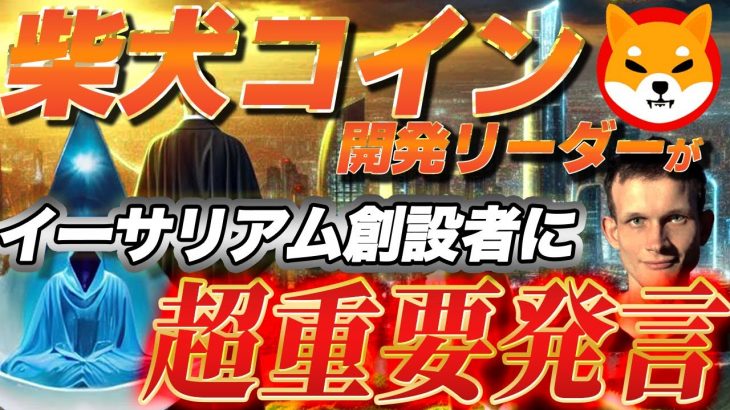 【柴犬コイン(SHIB)】開発リーダーがイーサリアム創設者に超重要発言！絶対に見逃さないでください…｜仮想通貨最新情報