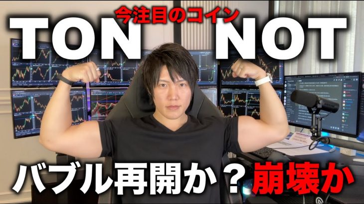 今爆上げしているTON、そのエコシステムのNOT、ずっと爆上げのナスダックなどの米国株価指数のヤバさ。