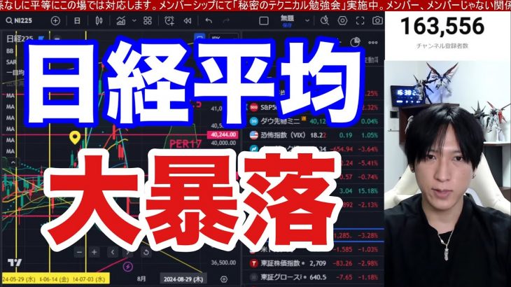 7/26、日本株の投げ売りヤバい。日銀利上げで日経平均大暴落続くか。半導体株ヤバイ。ドル円上昇。バリュー株、高配当株強い。米国株、ナスダック、半導体株も大荒れ。ビットコイン下落。