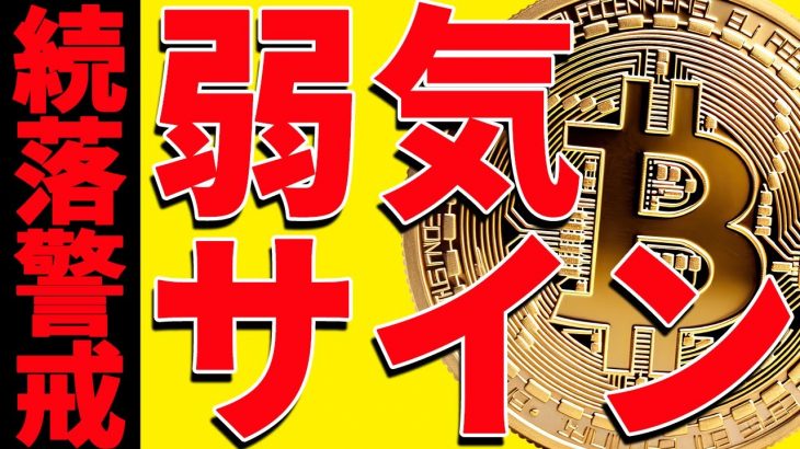 ⚠️警戒⚠️ビットコイン弱気サインで続落か⁉︎今後の最新分析を共有！【仮想通貨】