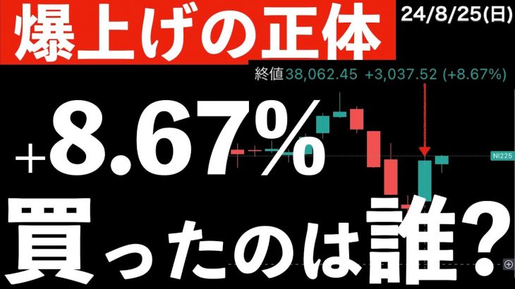 【爆上げの正体】+8.67%上昇した週！買っていたのは誰だ？