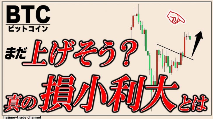 ビットコイン謎の買い支えで目先上昇傾向。損小利大の真の使い方を理屈でわかりやすく解説