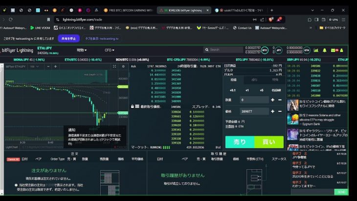 #virtualcurrency
#ethereum #Chatroom #2024 #08/05 #08:06～