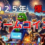 ２０２５年 　爆上げ　ミームコイン　７選　BRETT　FLOKI　ドージ　シバ　BONK　ペペ　BOME