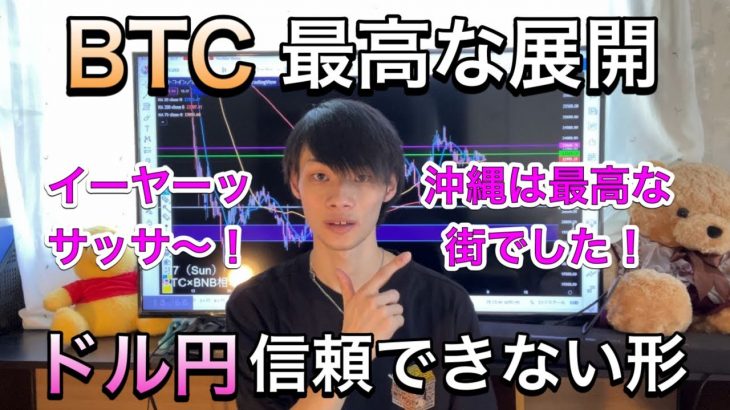 【ビットコインは最高な展開です。】　ドル円、今週は1時間足に注目の相場　【ドル円×ビットコイン相場分析】】