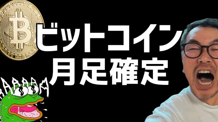 🧐ビットコイン・イーサリアム月足確定しました🧐思ってた程伸びが感じられない月足確定😳