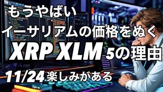 XRP XLMがイーサリアムの価格を超える　ビットコインを支配する