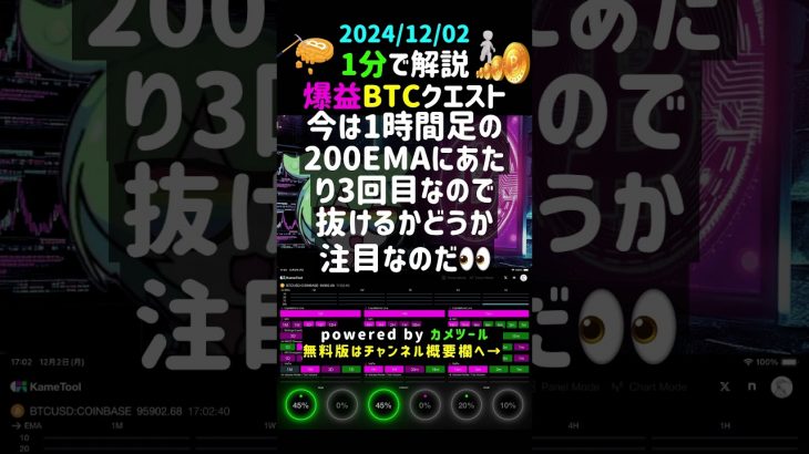 【2024/12/02】 #ビットコイン #btcusd #仮想通貨 #半減期 #製造業購買管理者指数 #ISM製造業雇用指数 #雇用統計 #デイトレ #voicevoxずんだもん