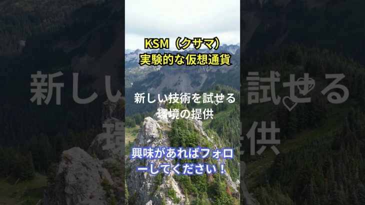 “仮想通貨の種類と特徴～Episode34～KSM（クサマ）実験的な仮想通貨