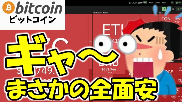 【仮想通貨 ビットコイン】まさかの続落で全面安！まずはPCEで反発するかに注目（朝活配信1690日目 毎日相場をチェックするだけで勝率アップ）【暗号資産 Crypto】