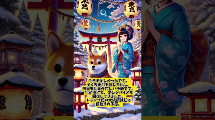 1月2日のシバイヌ #仮想通貨バブル #仮想通貨 #shibainu #暗号資産 #shibainucoin