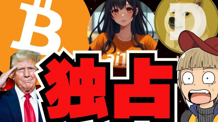 【🔥上昇】ビットコイン1600万円！今月に期待／独占情報！ai16zにインタビュー！注目のトークンも／SOL,XRPに注目！