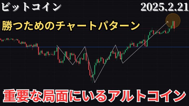 2/21 仮想通貨相場分析 逆三尊で上昇！チャートパターンを見極めろ