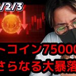 ビットコインは75000ドルまで大暴落の予想…【Moshin 切り抜き 仮想通貨 ビットコイン】