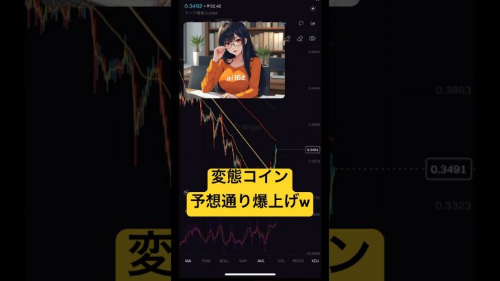 【🚨緊急】仮想通貨の変態コイン予想通り爆上げw利益でリアルに揉んでしまってください‼️ #ai16z #btc #bitcoin #crypto #ビットコイン #仮想通貨 #暗号資産 #投資