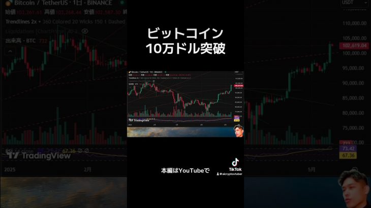 【ビットコイン10万ドル突破】直後の反応