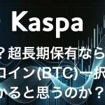 なぜ？超長期保有なら、ビットコイン(BTC)一択が一番儲かると思うのか？ビットコイン(BTC)&カスパ(KAS)