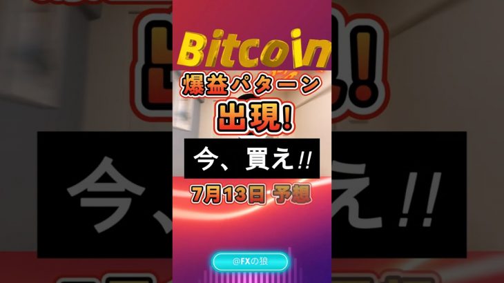 【ビットコイン】今買え!!日足チャートに暴騰パターン出現‼︎今後数週間上昇し続ける根拠を解説!!2025年7月13日のBitcoinリアルタイム最新予想。