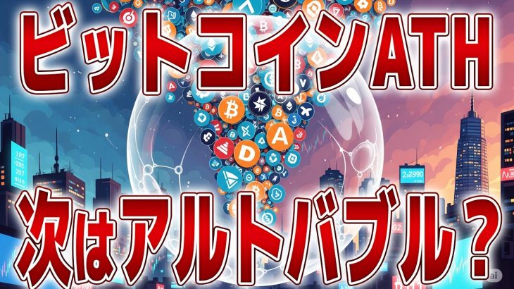 【仮想通貨爆上げ】ビットコインATH達成！アルトコインのターン突入か？