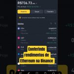 Conferindo rendimentos de Ethereum (WBETH) em Staking na corretora Binance