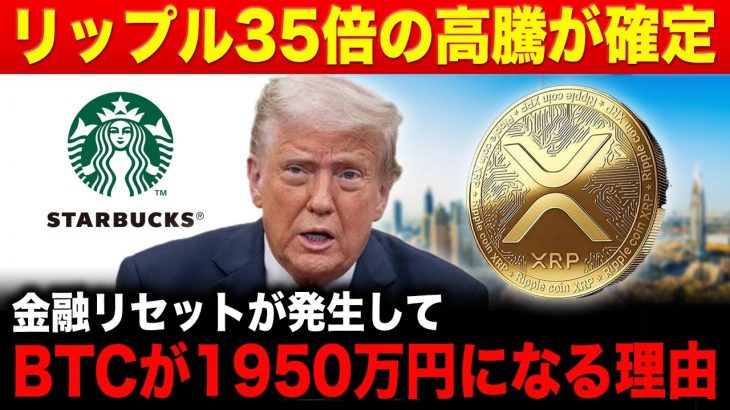【リップル速報】XRP35倍の高騰が確定🔥金融リセットが発生してBTCが1950万円になる理由【仮想通貨 最新 情報】