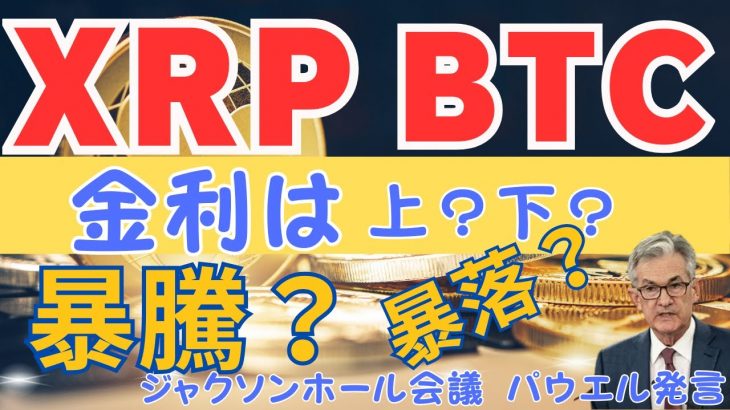 【ジャクソンホール会議】パウエル発言によって、仮想通貨が動いている。今後の動きをAI予想