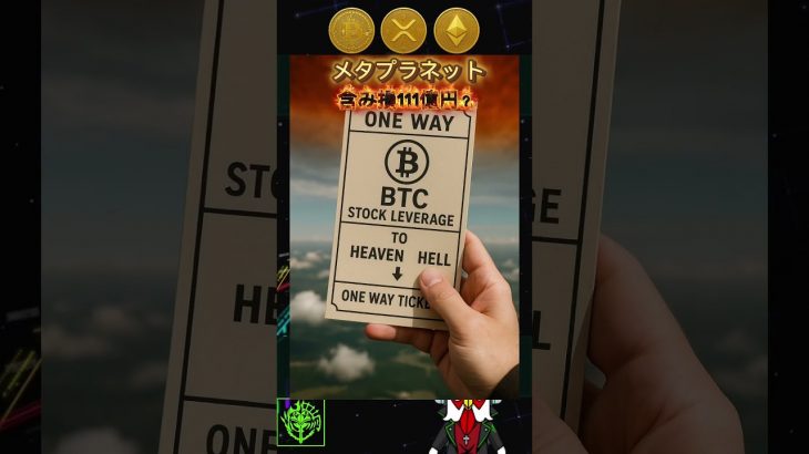 メタプラネット暴落！？崩壊寸前ビットコイン企業の‘‘破滅への片道切符‘‘111億円の含み損の真実とは