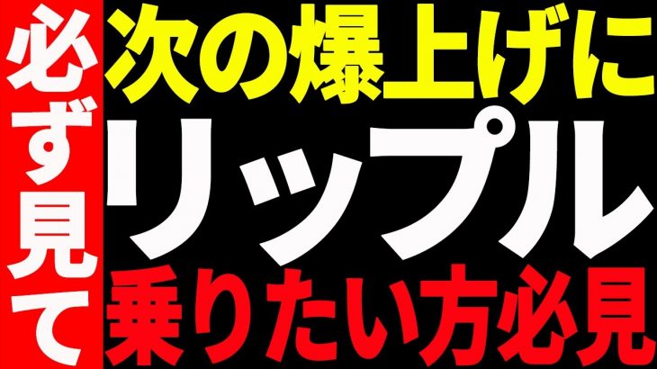⚠️絶対見て⚠️リップル（XRP）の次の爆上げに乗りたい方は○○を見ろ！【仮想通貨】