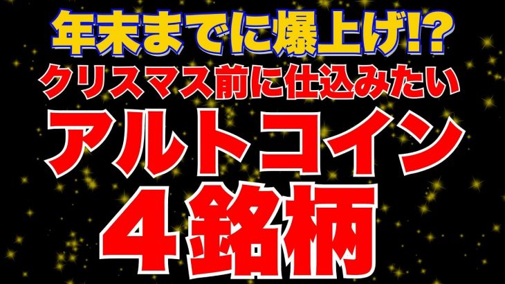 【アルトコイン】クリスマス前に仕込みたい注目の銘柄4選を紹介