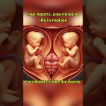 Twin Babies Inside the Womb ✨ | Miracle in Motion #shorts #miracleinmotion #baby