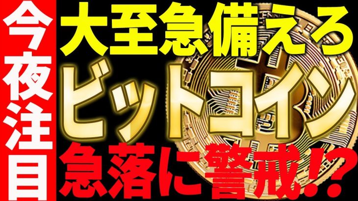 ⚠️大至急見ろ⚠️ビットコイン急落に警戒⁉大注目のポイントから目を離すな！